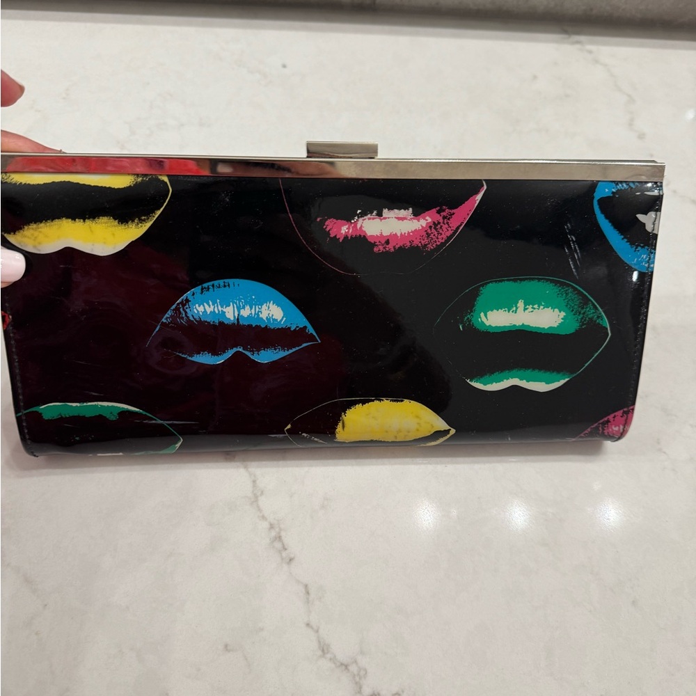 Colorful Lip Print Clutch